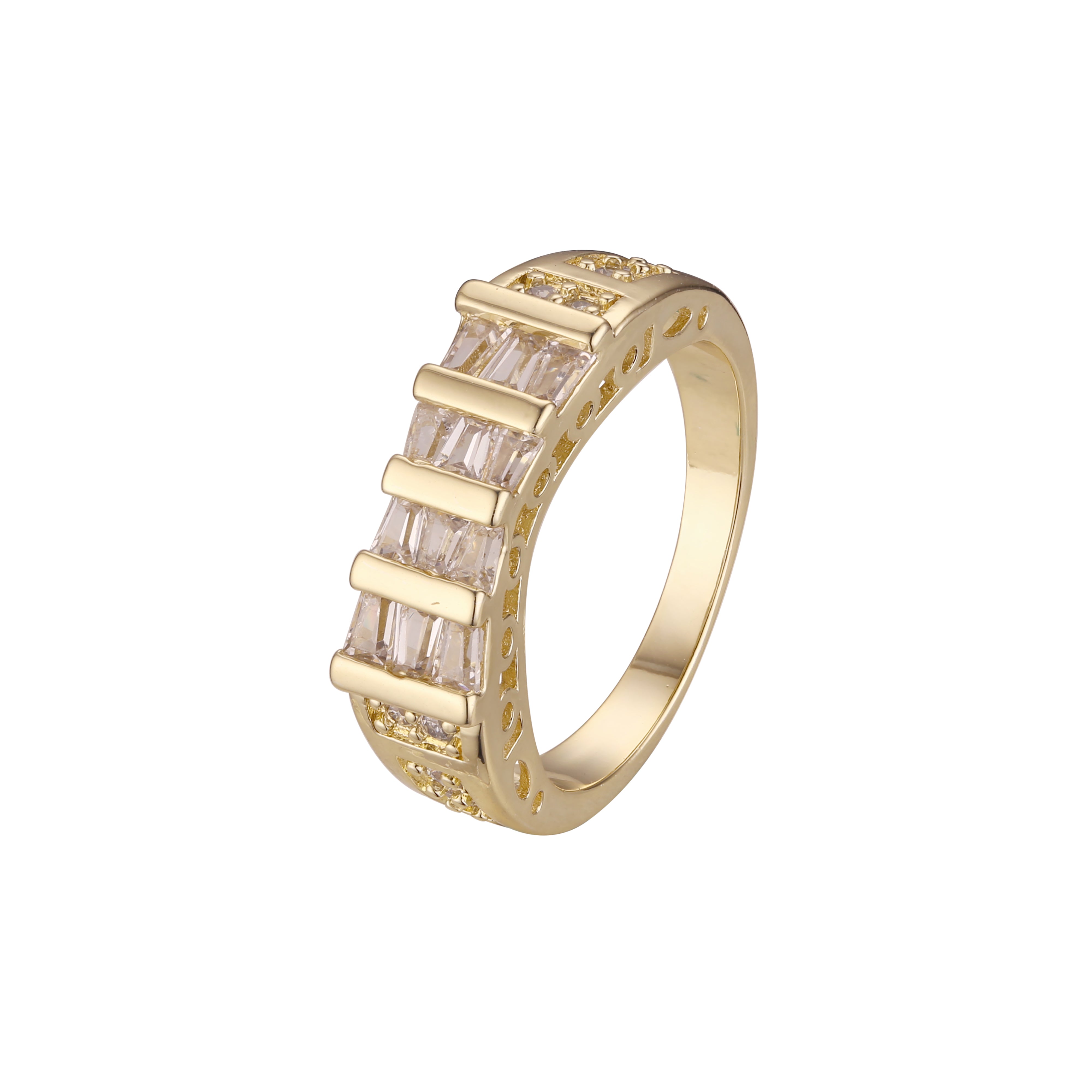 Anillos apilables en Oro de 18K, Oro Blanco, Baño de Oro de 14K colores