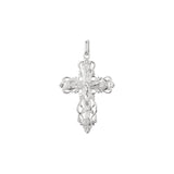 Eastern Orthodox Russian budded pendant in 14K Gold, Rose Gold two tone & White Gold plating colors