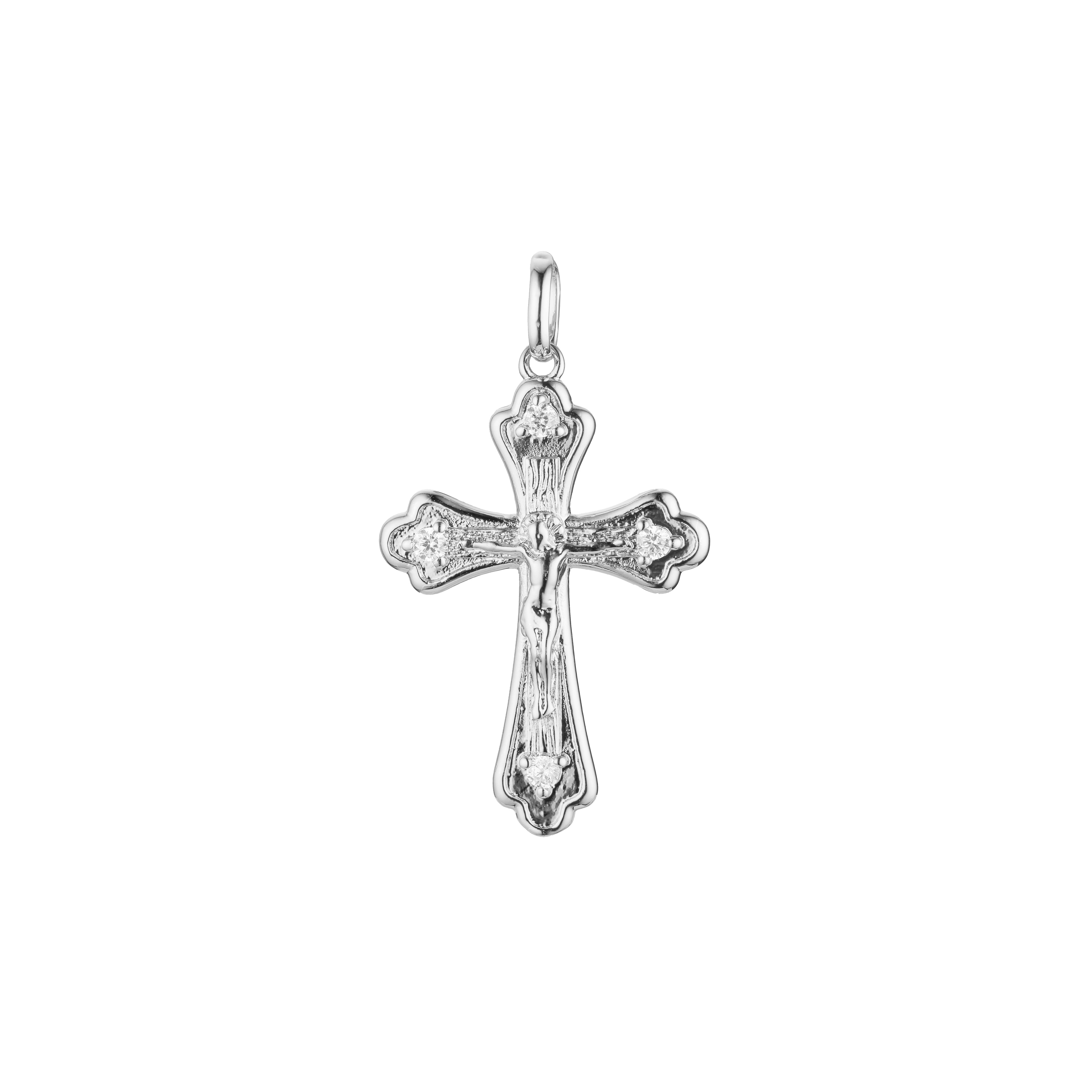 Maltese Eastern Orthodox Russian pendant in 14K Gold, Rose Gold, White Gold plating colors
