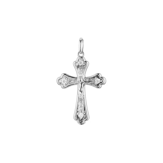 Maltese Eastern Orthodox Russian pendant in 14K Gold, Rose Gold, White Gold plating colors