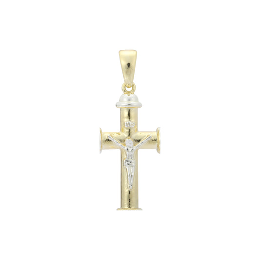 Rose Gold two tone Eastern Orthodox Russian pendant