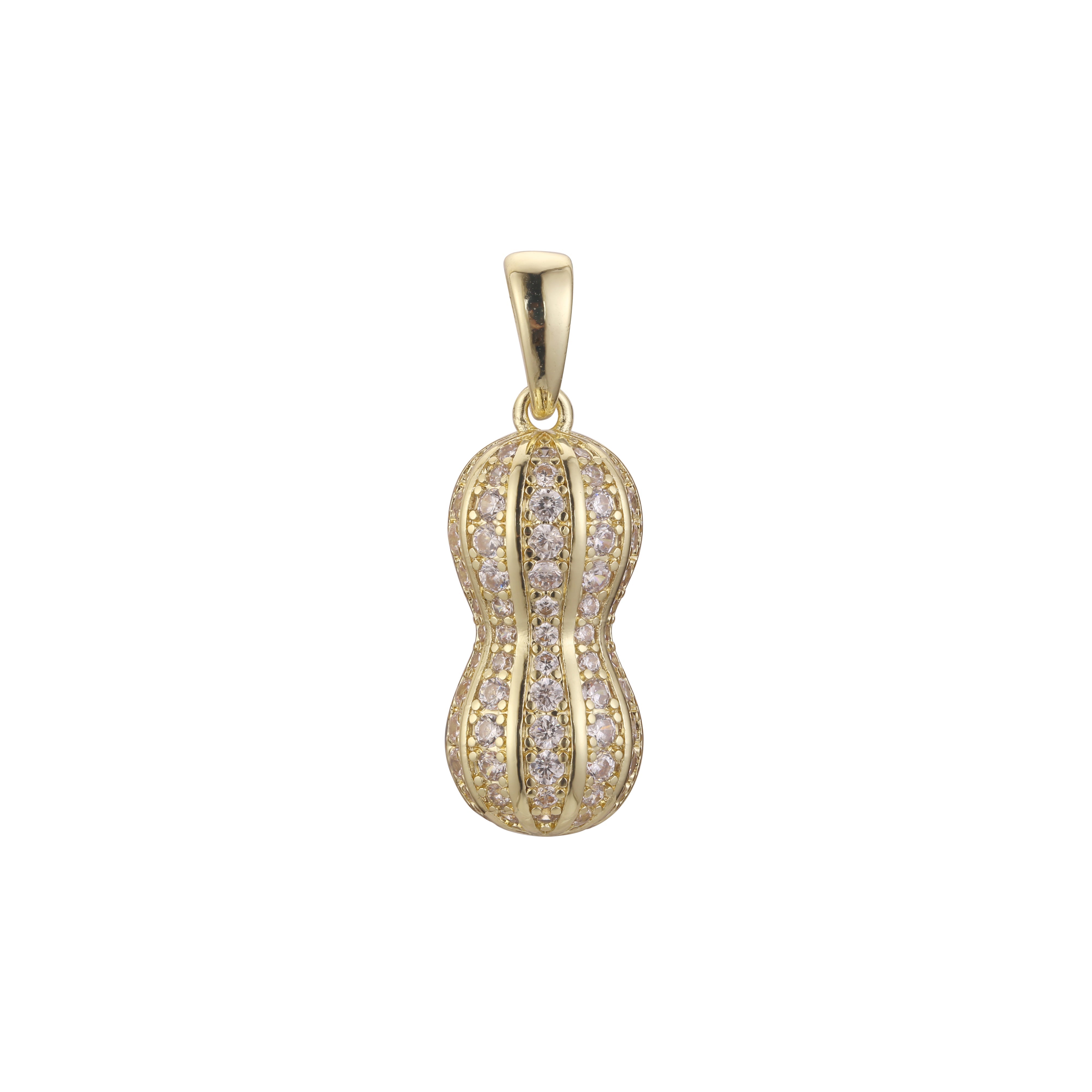 Pingente de amendoim em ouro 14K