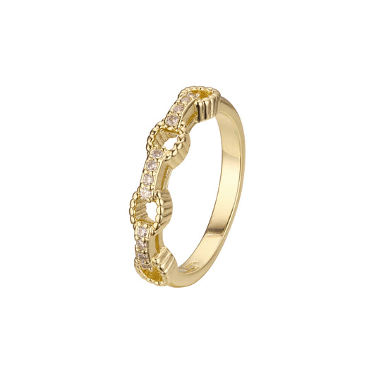 Anillos de eslabones de cadena de Oro 14K