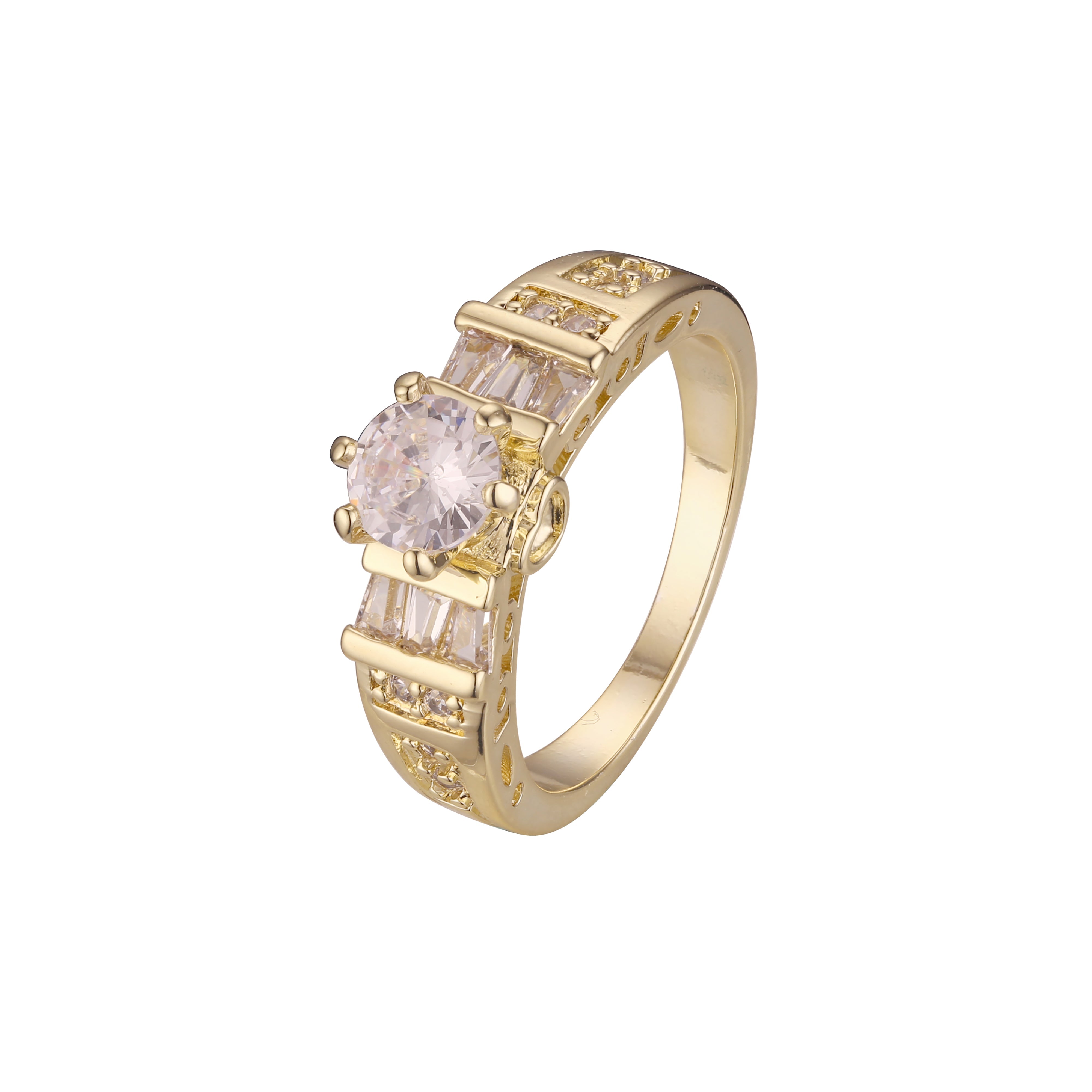 Anillos apilables en Oro de 18K, Oro Blanco, Baño de Oro de 14K colores
