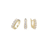 Schmuckset mit Doppelperlen-Minimalismus-Ringen, vergoldet in den Farben Ros¨¦gold