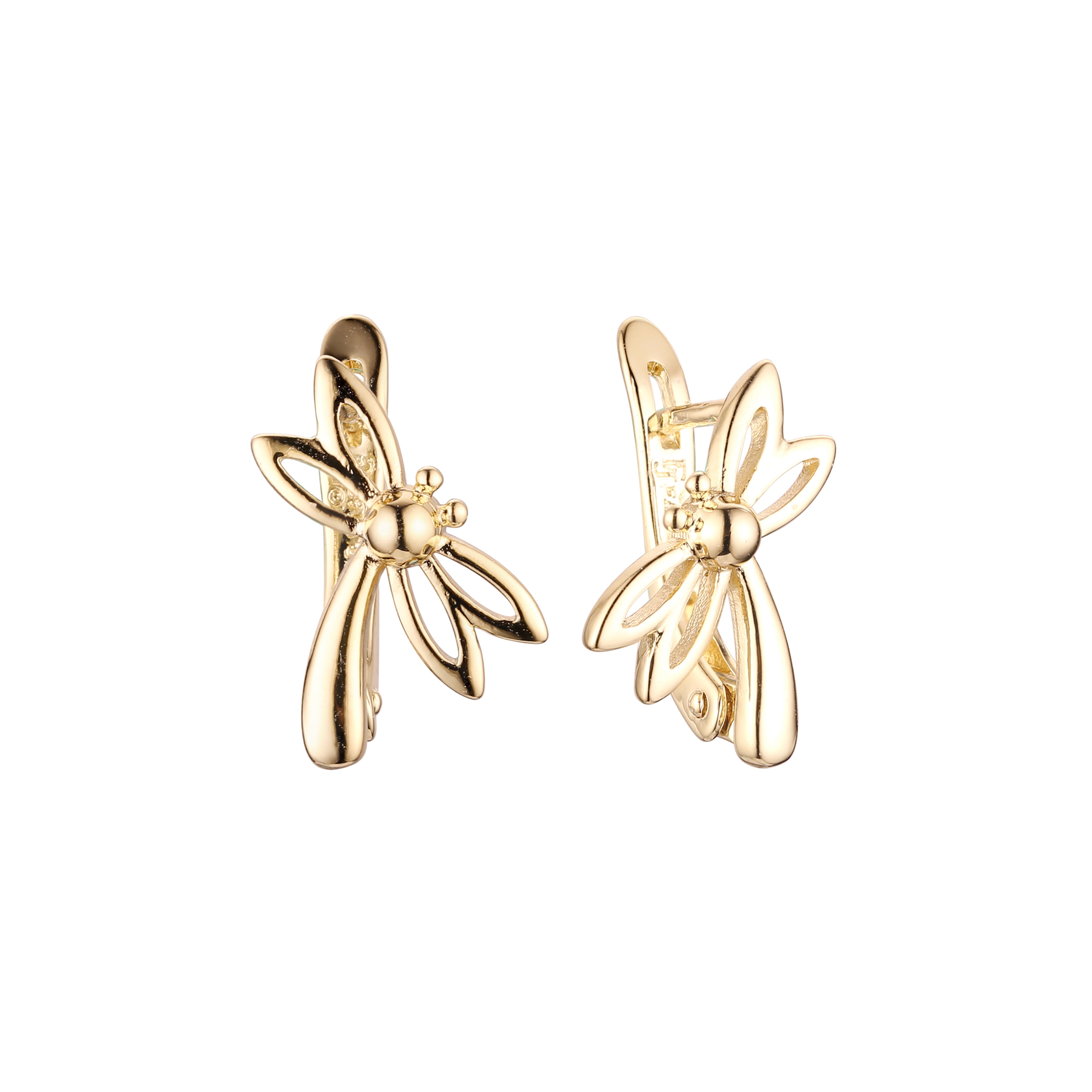 Серьги Dragonfly из 14-каратного золота и розового золота для детей