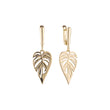 Pendientes Hojas en Oro de 14K, baño de Oro Rosa colores