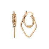 Pendientes aro geométrico Oro 14K