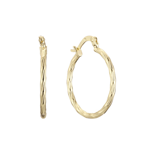 14K ゴールド フープ イヤリング