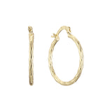 Aretes de aro de Oro 14K