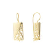 Pendientes de gancho de alambre en Oro 14K, colores de baño de oro rosa.