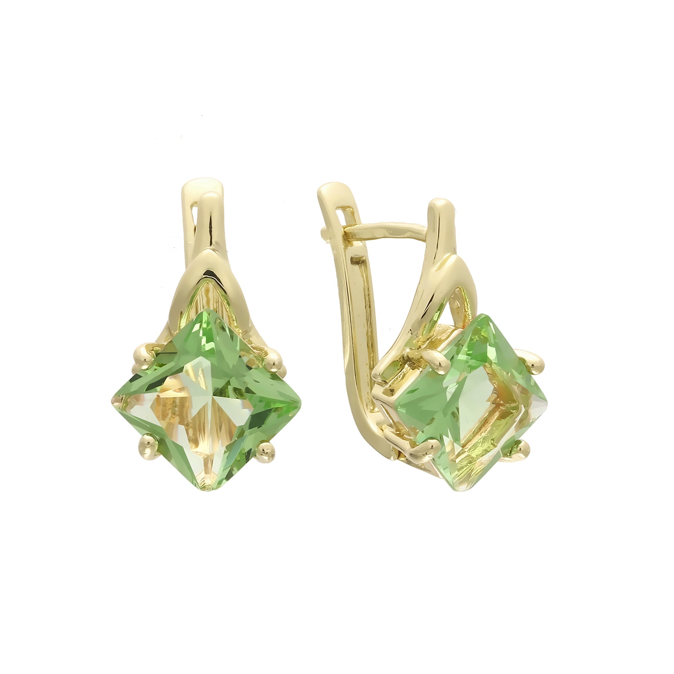 Aretes en Oro 14K, Oro Blanco, Baño en Oro Rosa colores