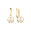 .Pearl earrings in 14K Gold, White Gold, Rose Gold plating colors