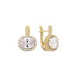 Серьги-галочки Oval Cluster из 14-каратного золота, покрытие розового золота