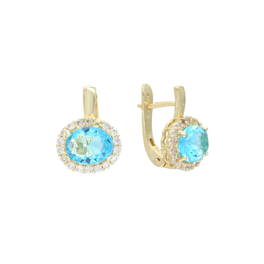 Серьги-галочки Oval Cluster из 14-каратного золота, покрытие розового золота