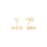 14K ゴールド スター ジャケット スタッド イヤリング