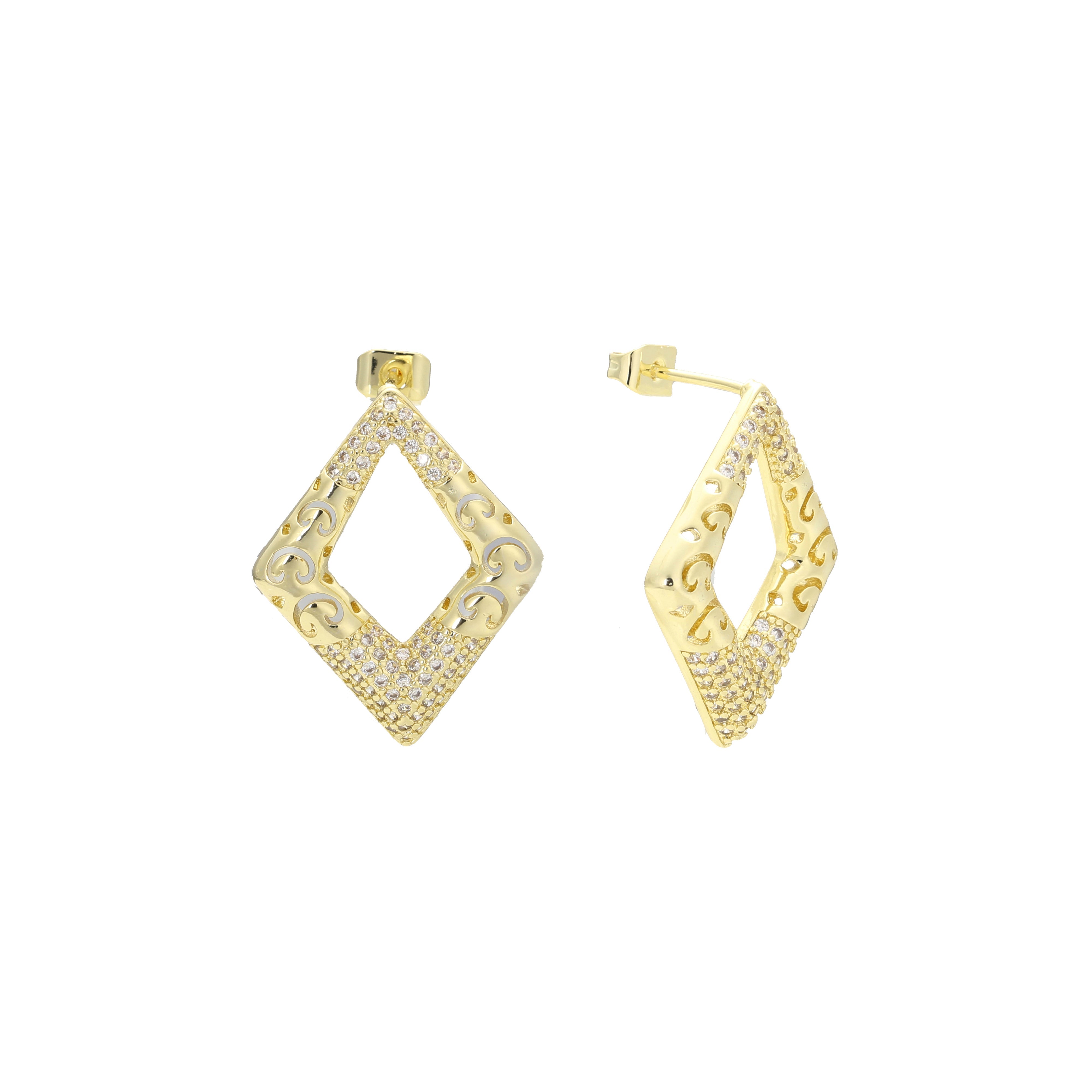 14K ゴールド ロンバス スタッド ピアス