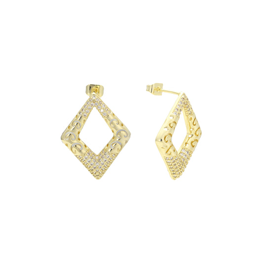 14K ゴールド ロンバス スタッド ピアス