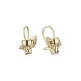Детские серьги-крючки Baby wire из Жёлтое золото 585 пробы, Красное золото 585 пробы, двухцветного покрытия