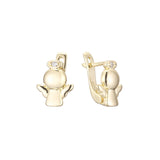 Детские серьги Baby Angel из Жёлтое золото 585 пробы, Красное золото 585 пробы, двухцветного покрытия