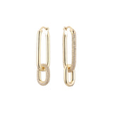 Pendientes clip aro doble en Oro de 14K, baño de Oro Rosa colores