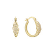 Aretes de aro en Oro de 14K, baño de Oro Rosa colores