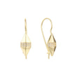 Aretes de gancho de alambre en Oro 14K, oro rosa, baño de dos colores