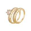 Anillos apilables en colores Oro 18K, Oro Blanco, Baño Oro 14K