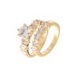 Anillos apilables enchapados en Oro 14K, Oro 18K, Oro Blanco
