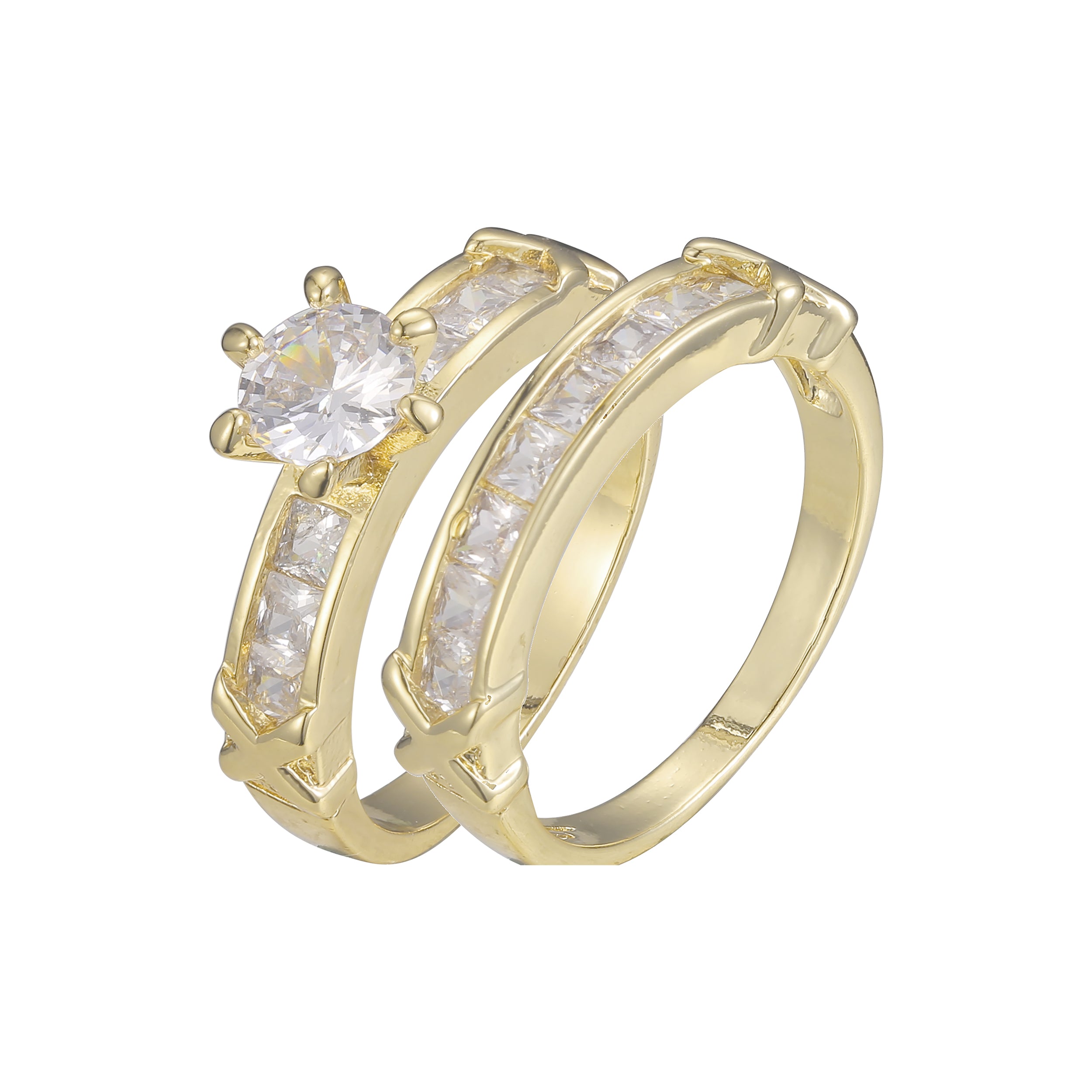 Anillos apilables en colores Oro 18K, Oro Blanco, Baño Oro 14K