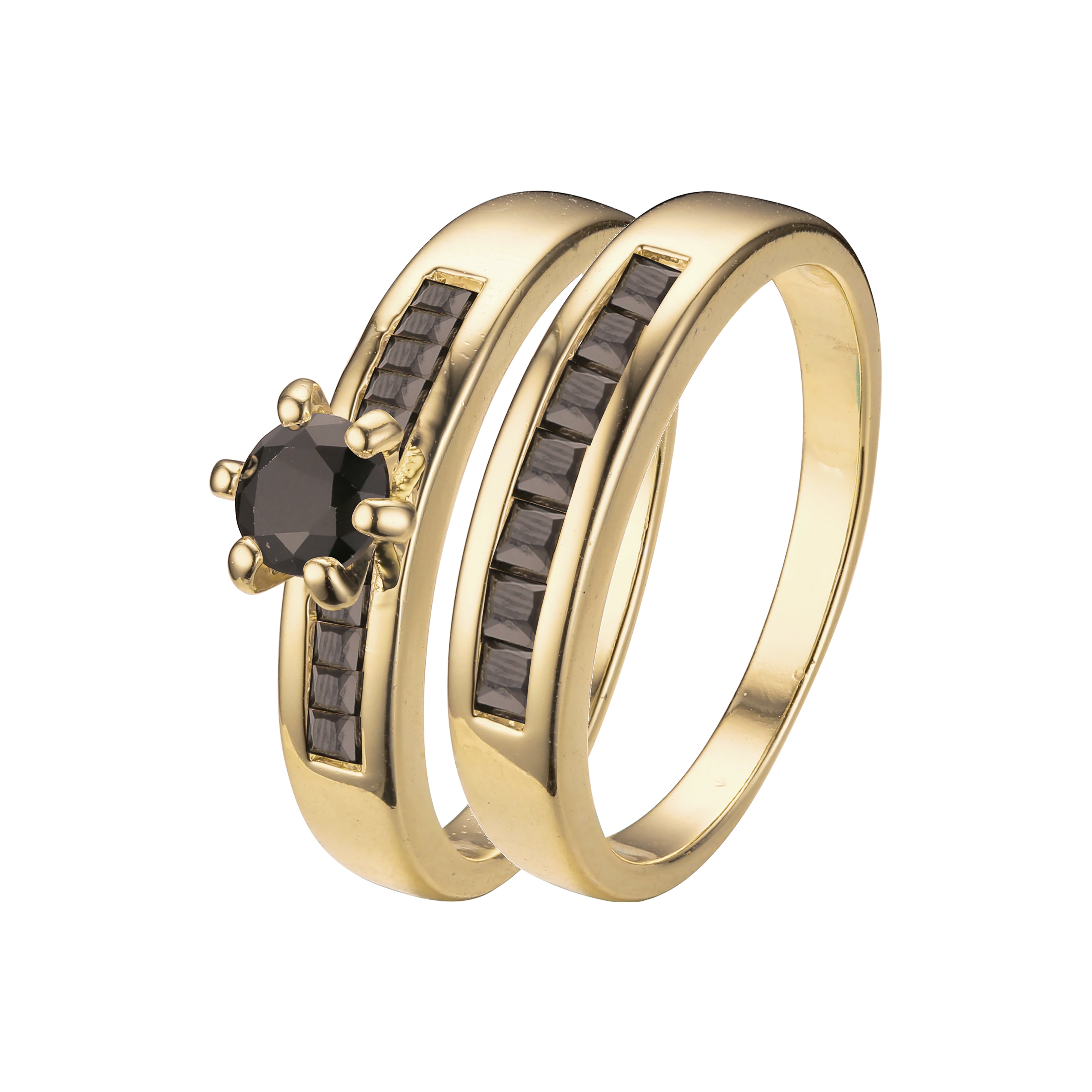 Anillos apilables en colores Oro 18K, Oro Blanco, Baño Oro 14K