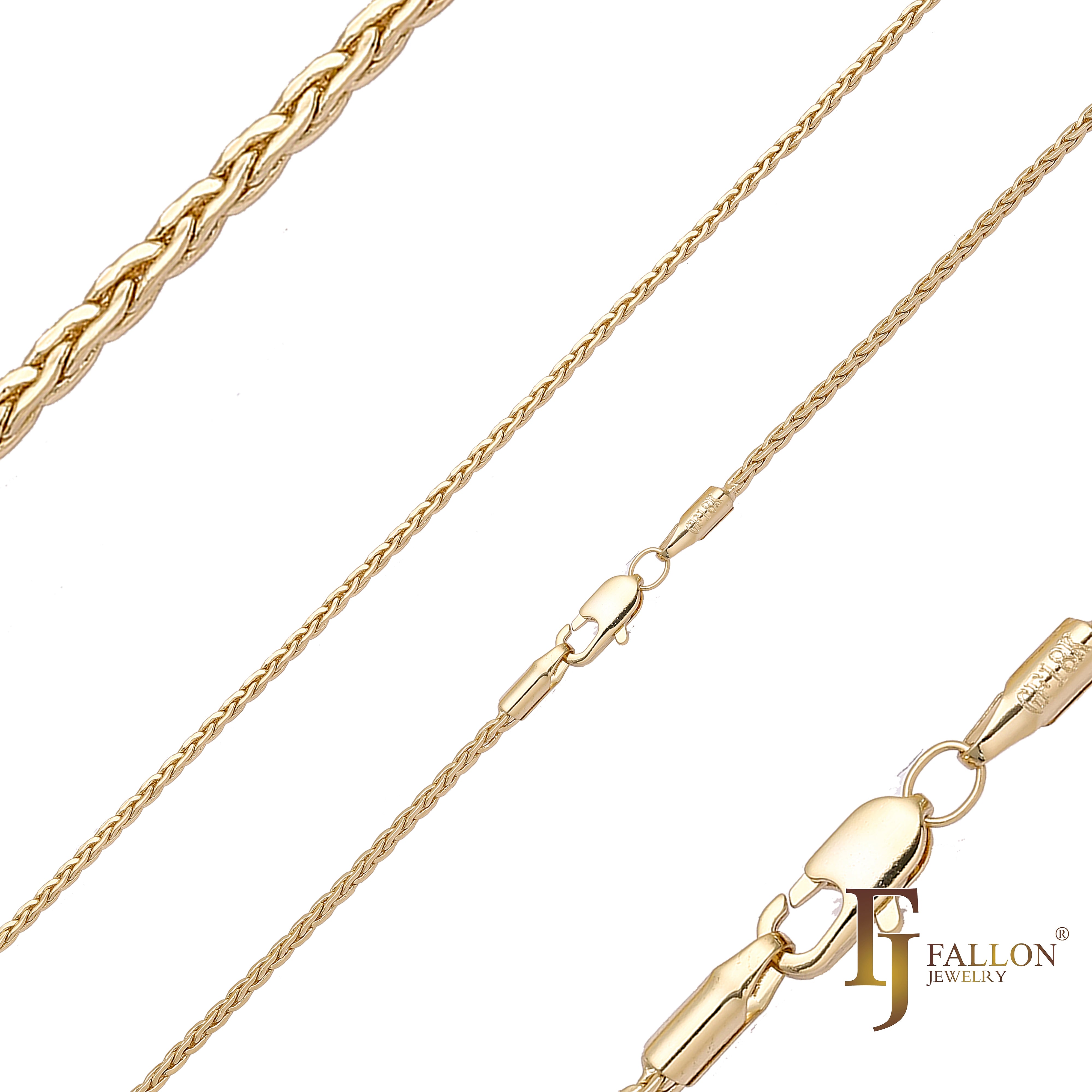 Cadenas Spiga bañadas en Oro de 14K, Oro Rosa