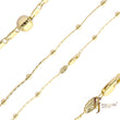 Beads Mirror link link chains plated in 14K Gold, Rose Gold, two tone