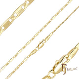 Cadenas martilladas con eslabones de espejo enchapadas en Oro 14K