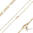 Cadenas de cable con eslabones de fantasía enchapadas en oro de 14K