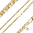 Cadenas compactas de trigo Spiga con eslabones elegantes chapadas en oro de 14 quilates