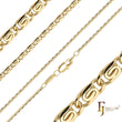 Flanco redondeado clásico Eslabón de caracol Oro 14K, Cadenas de oro blanco