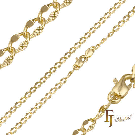 Cordón Cadenas de Lentejuelas enchapadas en Oro de 14K