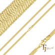 Cadenas con textura de espiga de serpiente chapadas en oro de 14K, oro rosa