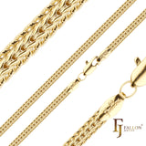 Correntes de elos Foxtail banhadas em ouro rosa