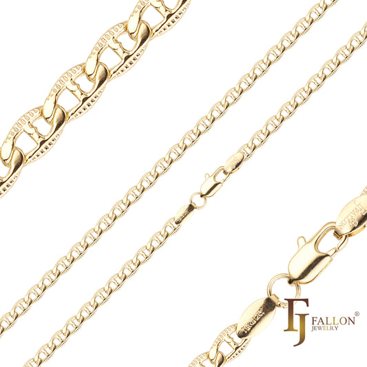 {カスタマイズ} マリナー リンク フランク ハンマード 14K ゴールド チェーン 右