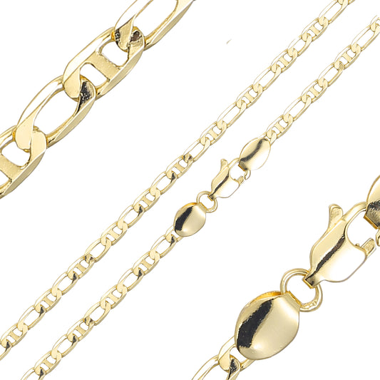 Cadenas de Oro 14K con medio eslabón Mariner