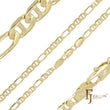 Figaro, cadenas de eslabones Figarucci chapadas en oro de 14K, oro rosa