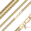 Classic Glossy 14K Gold, Rose Gold two tone, three tone Foxtail link chains