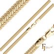 Foxtail compact link hammered 14K Gold, Rose Gold, two tone white gold chains