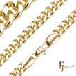 .Cadenas de eslabones cubanos Estilo Miami Clásicas enchapadas en Oro Blanco, Oro 14K, dos tonos SF