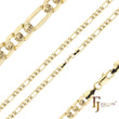Cadenas martilladas con eslabones Figaro chapadas en Oro 14K