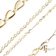 Cadenas de acero con eslabones elegantes de corazón y hojas chapadas en oro blanco, oro de 14 quilates, oro rosa, dos tonos
