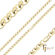 {Personalizar} Cuentas y cadenas de eslabones elegantes rolo chapadas en oro de 14 quilates, dos tonos