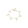 Pulseras de eslabones elegantes con forma de corazón chapadas en oro de 14 quilates